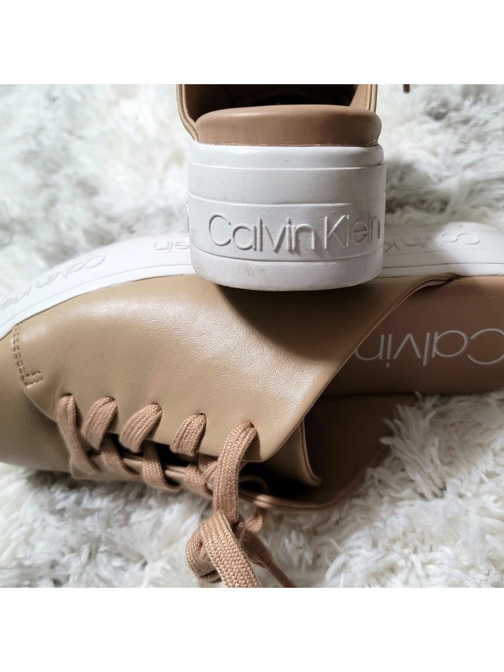 Calvin Klein Jackay Platform Shoes in Nude Size 7.5 - Picture 2 of 8